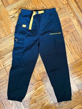 minicream unique black streetwear pants